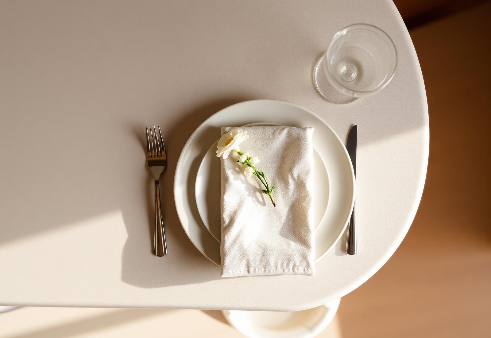 A quiet table setting